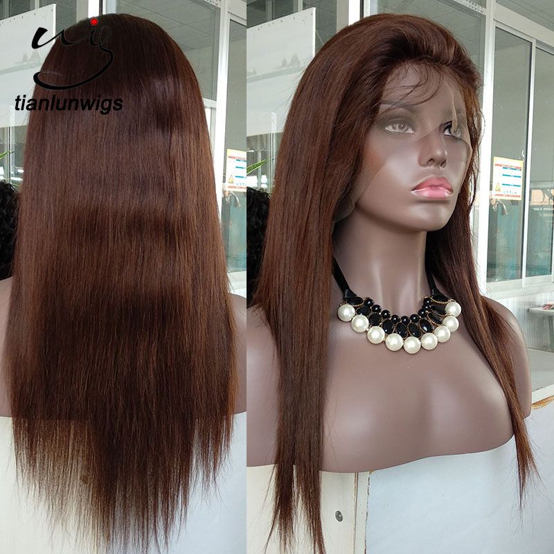 16 Inch Brazilian Virgin Human Hair Silky Straight Wave Style Full