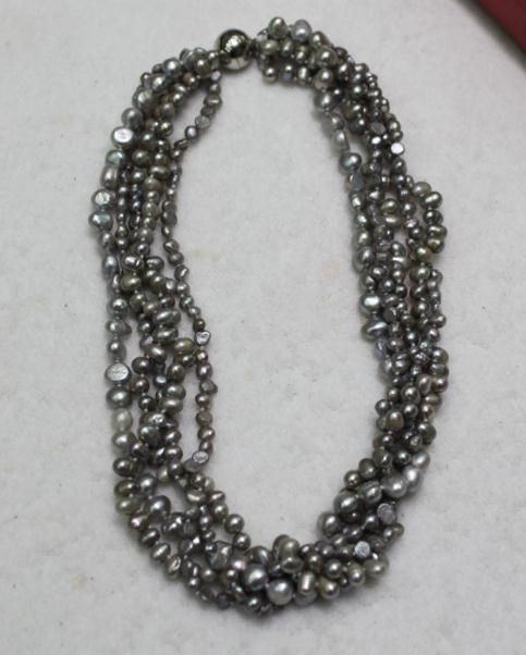small black pearl necklace