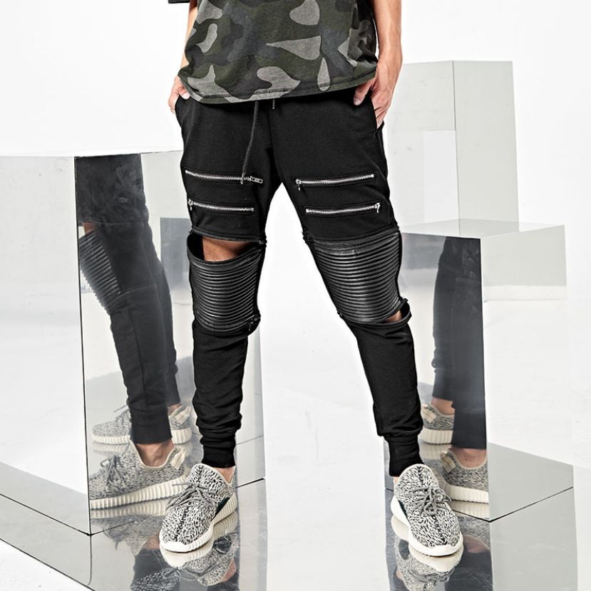 Acquistare Pantaloni Da Uomo Di Marca Con Cerniera Nera Ginocchio Zip  Incantesimo Leggings Larghi Gamba Rimovibile Pantaloni Casual Jogger  Economico | Consegna Veloce E Qualità | DHgate Italy