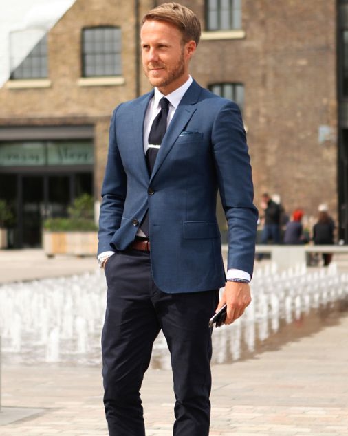 navy blazer wedding