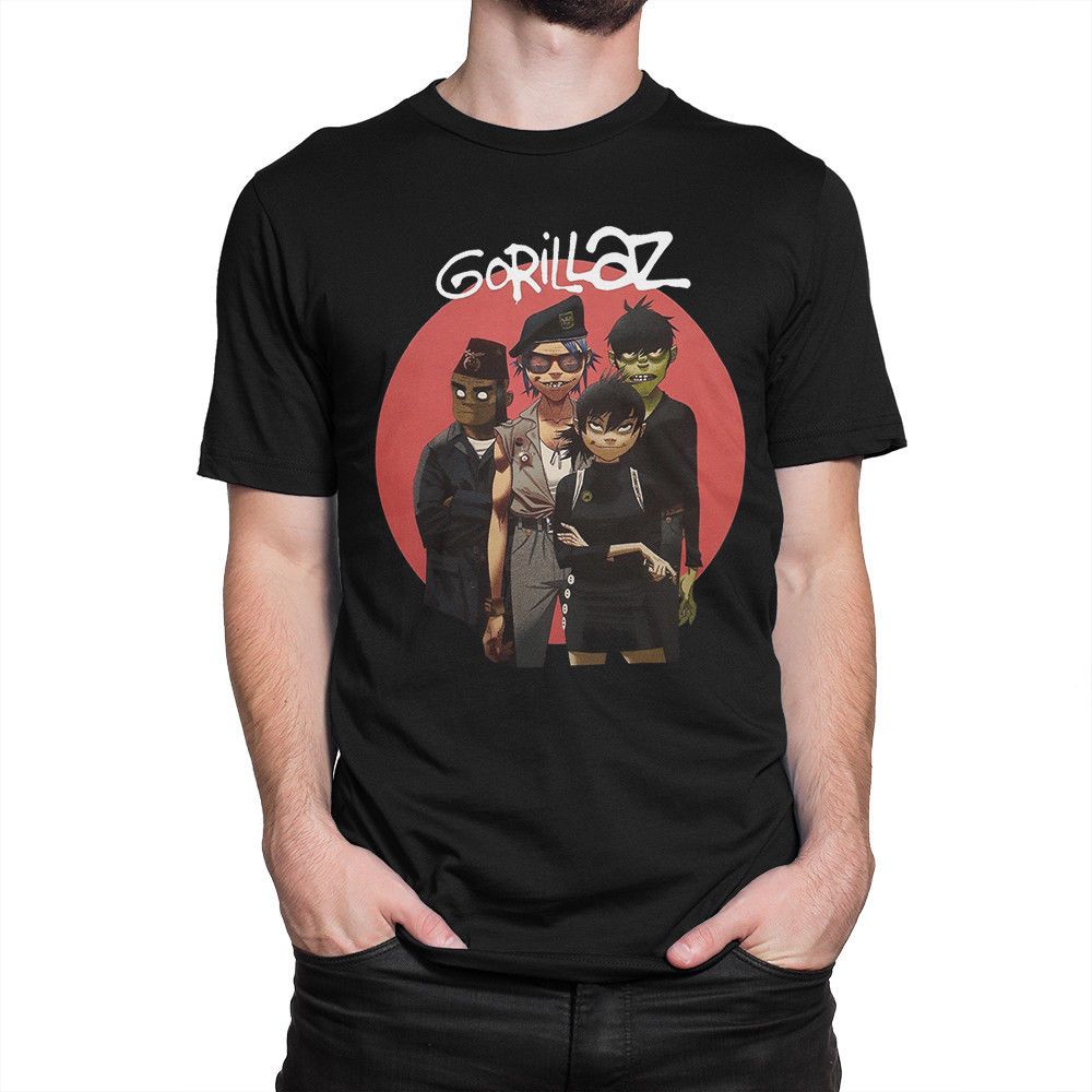 Camiseta Premium Dtg Rock Estampada Gorillaz 03 Camiseta Premium Dtg Rock Estampada Gorillaz 03