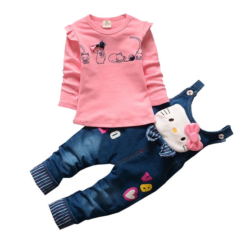 Compre BibiCola Primavera Outono Conjuntos De Roupas De Bebê Menina Bebe Treino Conjunto Caixa De Gato Toddle Top Camisa + Babador Calças Infantis Roupas Menina Y18102207 De Gou07, $82,91 | Pt.Dhgate.Com