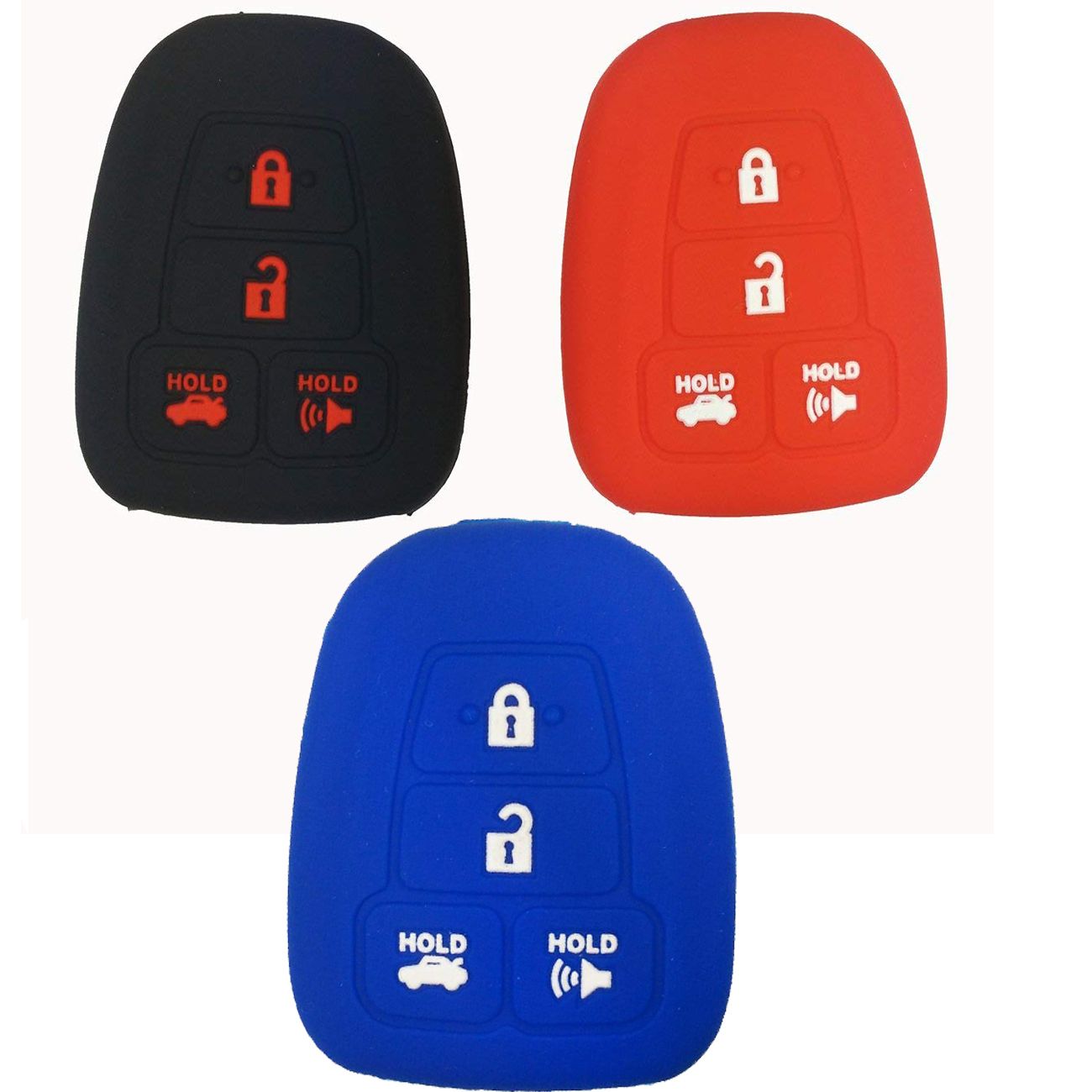 FIT FOR CAMRY RAV4 COROLLA AVALON SILICONE KEY REMOTE COVER FOB CASE HOLDER