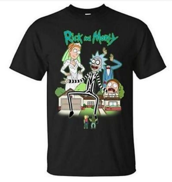 Nueva Moda Parejas Hombres Mujeres Unisex Rick Y Morty Divertido 3D Imprimir Color Negro Casual Camisetas Nueva Moda Parejas Hombres Mujeres Unisex Rick Y Morty Divertido 3D Imprimir Color Negro Casual Camisetas