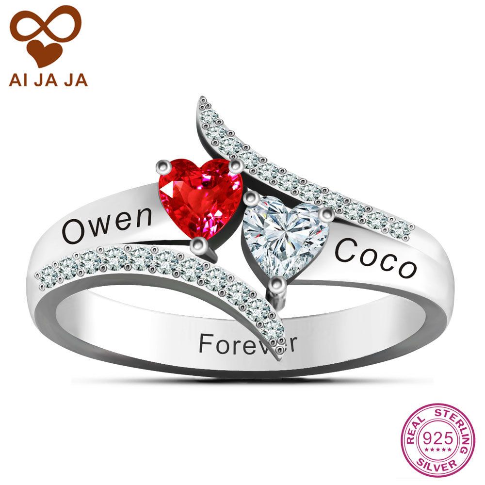 Amore Love Anneau gravé argent Sterling .925 par Peter Stone bijoux