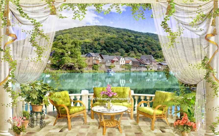 Grosshandel Europaische 3d Fototapeten Wandbilder See Landschaft