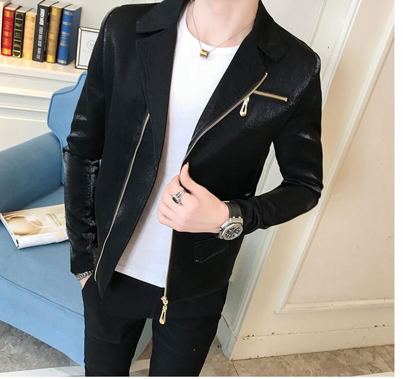 M Xxl 2018 New Personality Jacket Men S Korean Slim Jacket Hair