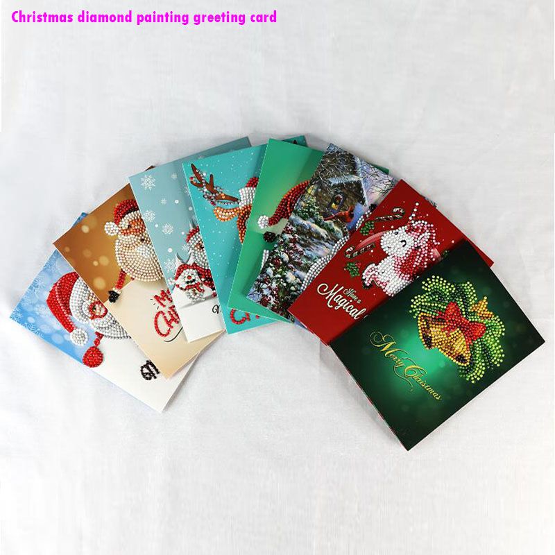 Acheter Belle Cartes De Noel Diy Diamants Drill Wish Card Nouvel An Cartes Joyeux Noel Cadeau Salutations Entre Amis Amant De 12 5 Du Zehanhome Dhgate Com