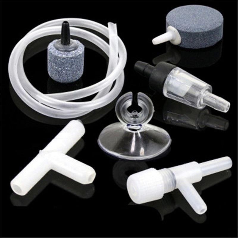 sourcing map Aquarium Air Valve Connector Straight Clear White Plastic Airline Tubing 4mm to 8mm
