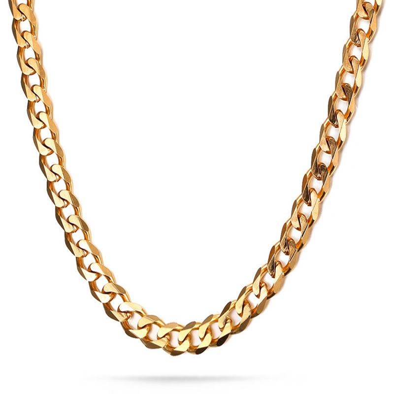 Grosshandel Euro Us Hot Mens Kubanischen Kette Titan Edelstahl 18 Karat Vergoldet Iced Out Cuban Link Anti Fade Und Allergie Gold Ketten Fur Manner Von Elva Lau 3 57 Auf De Dhgate Com Dhgate