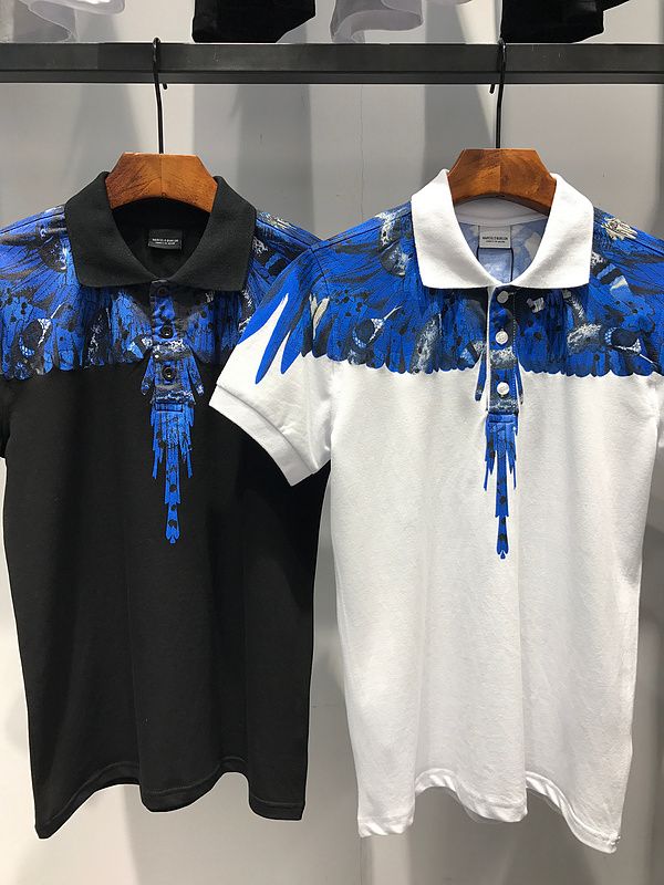 Acquistare Nuovo Stile Marchio Di Moda Marcelo Burlon POLO T Shirt Da Uomo  Blue Wings Stampa MB T Shirt Manica Corta Tee Burlon Uomo Top Fashion Polo  Economico | Consegna Veloce E