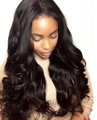 2018 Full Lace Human Hair Wigs For Women Natural Black Body Wave