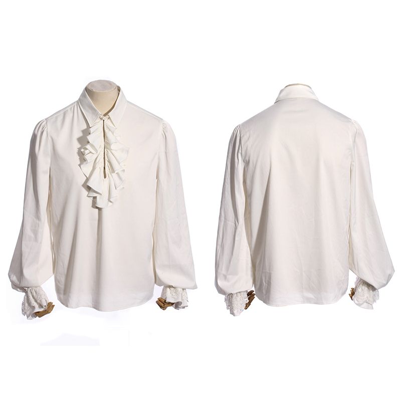 white ruffle dress shirt