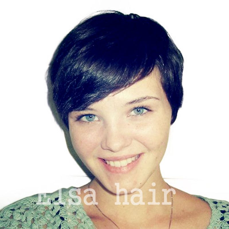 Short Full Lace Wig Pixie Cut Brazilian Glueless Full Lace Human