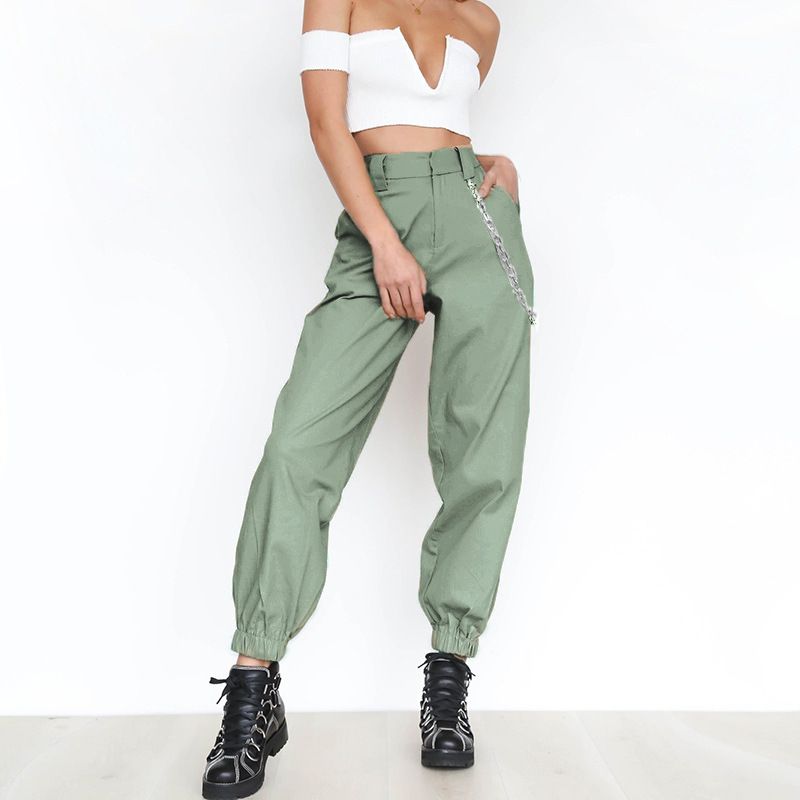 Acquistare Plus Size 2018 Primavera Army Military Cargo Pants Donna  Pantaloni A Vita Alta Casual Cotton Office Pantaloni Lunghi Pantaloni  Sportivi Da Donna XXL Economico | Consegna Veloce E Qualità | It.Dhgate