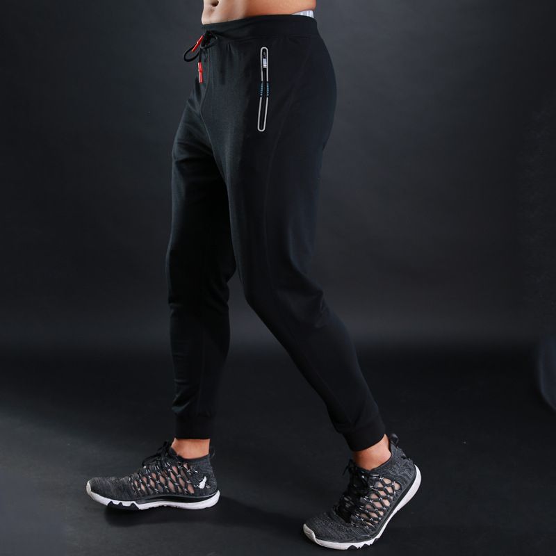 Breathable Jogging Pants Men Fitness Joggers Running Pants With Zip ...