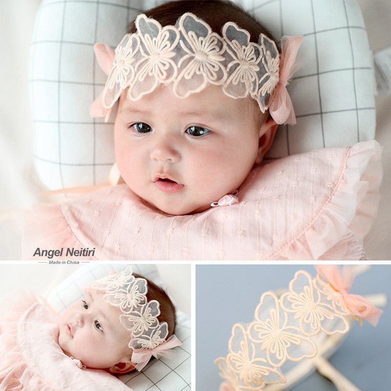 Baby Hand Made Hair Clip Flowers Butterfly Top Clip Headdress Hairband 1 Set