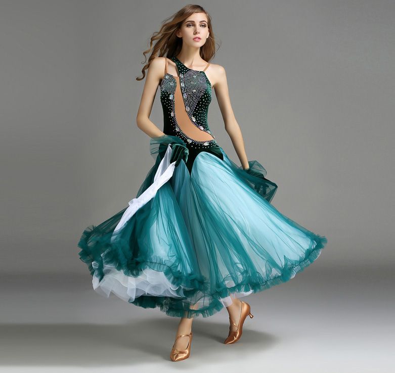 salón de baile de largo estándar contemporáneo moderno vestido de la competencia de baile para adultos salón de baile de largo estándar contemporáneo moderno vestido de la competencia de baile para adultos