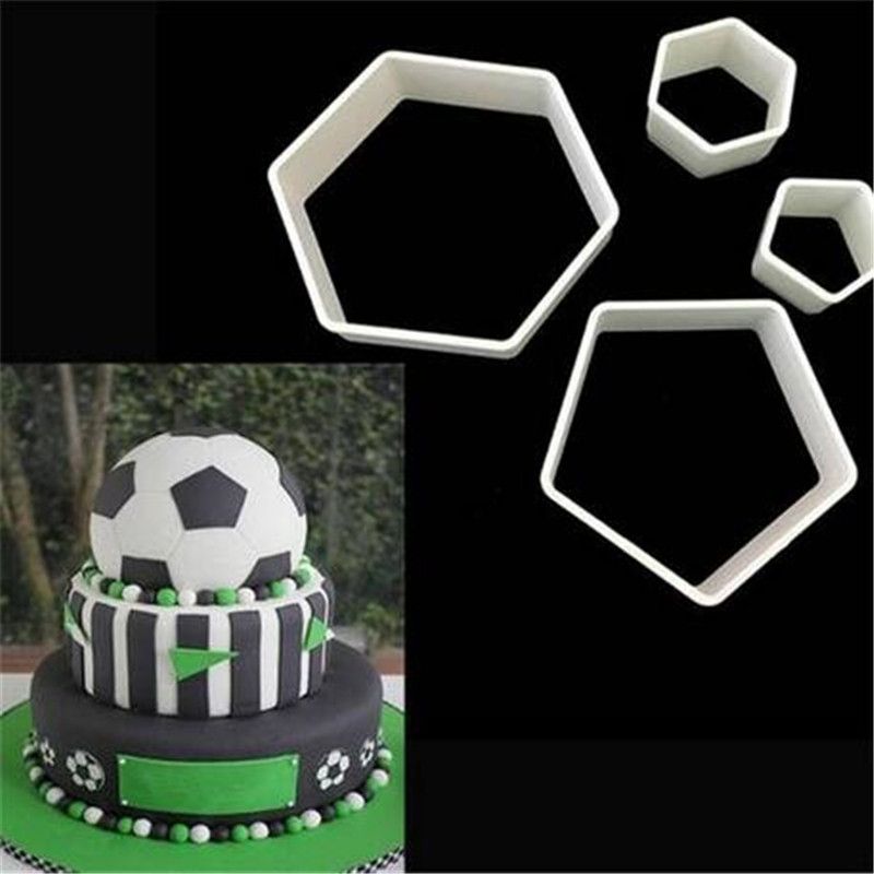 4Pcs/Set Football Cookie Cutter Cake Fondant Decorating Sugarcraft Mould Tools 4Pcs/Set Football Cookie Cutter Cake Fondant Decorating Sugarcraft Mould Tools