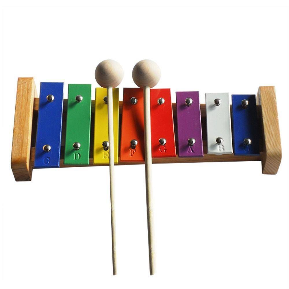 2020 New Multi Colored 8 Keys Xylophone 2 Wooden Mallets For Children