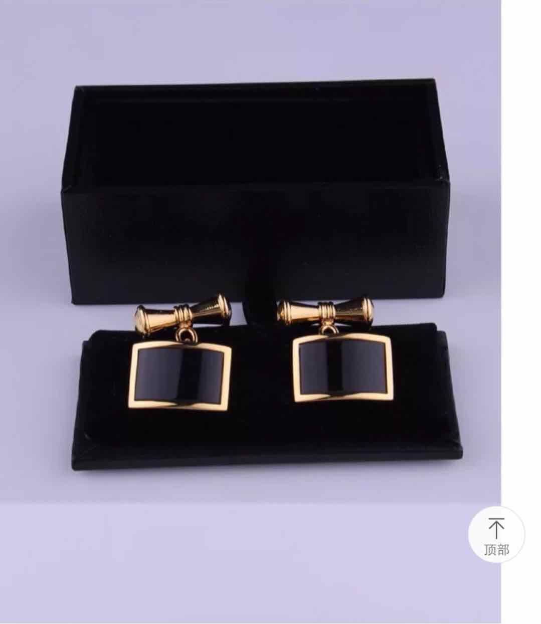 cufflink storage box Black branded cufflink display box