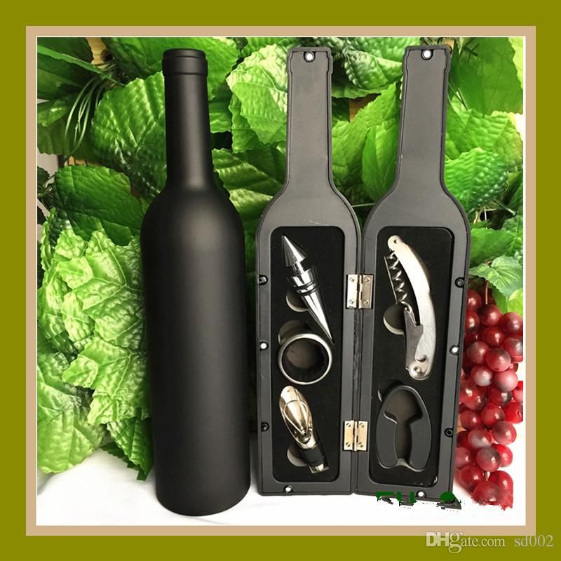 5pcs in acciaio inox apribottiglie Bottiglia di vino Cavatappi Accessori Vino Tool Set Bottle Holder a forma di Hostess regalo perfetto 