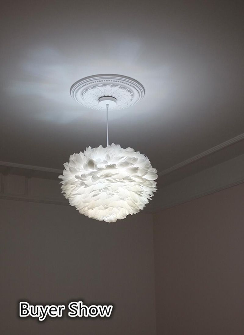 Leuchten Pendelleuchte Hängelampe In Feder mit Kabel Weiß Leuchten Pendelleuchte Hängelampe In Feder mit Kabel Weiß