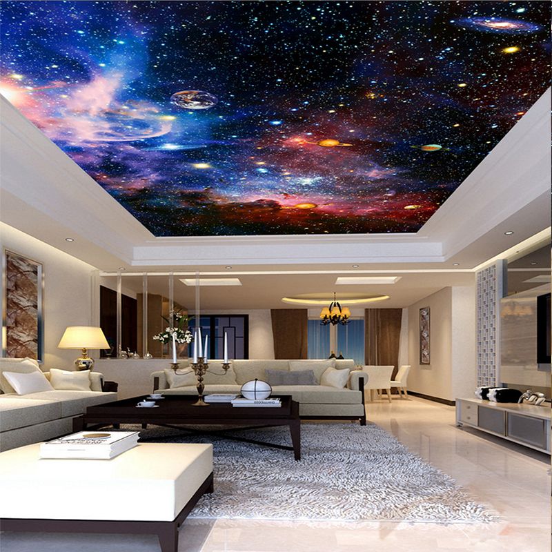 Custom 3d Photo Wall Murals Star Space For Living Room Hotel Lobby Meeting Room Ceiling Zenith Mural Wall Papers Home Decor High Wallpaper Hd