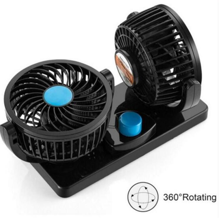 Ventilador Doble Del Ventilador De Aire Del Coche Negro Ventilador Doble Del Ventilador De Aire Del Coche Negro
