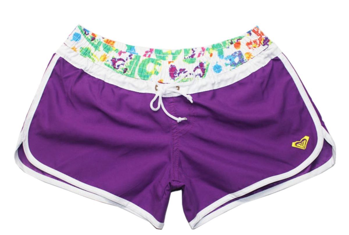 purple swimming trunks