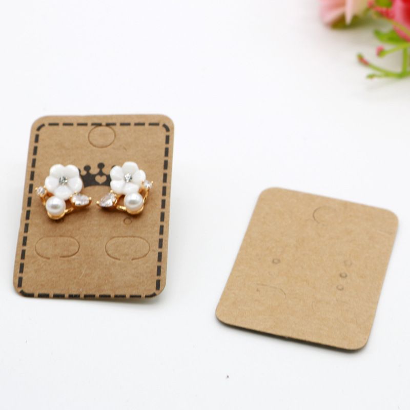 Wholesale Craft Paper Earring Card Holder Earring Display Cards Earring Tag  For Ear Studs Earrings Jewelry Packing 4.5*3.2cm From Zeal_web, $1.4