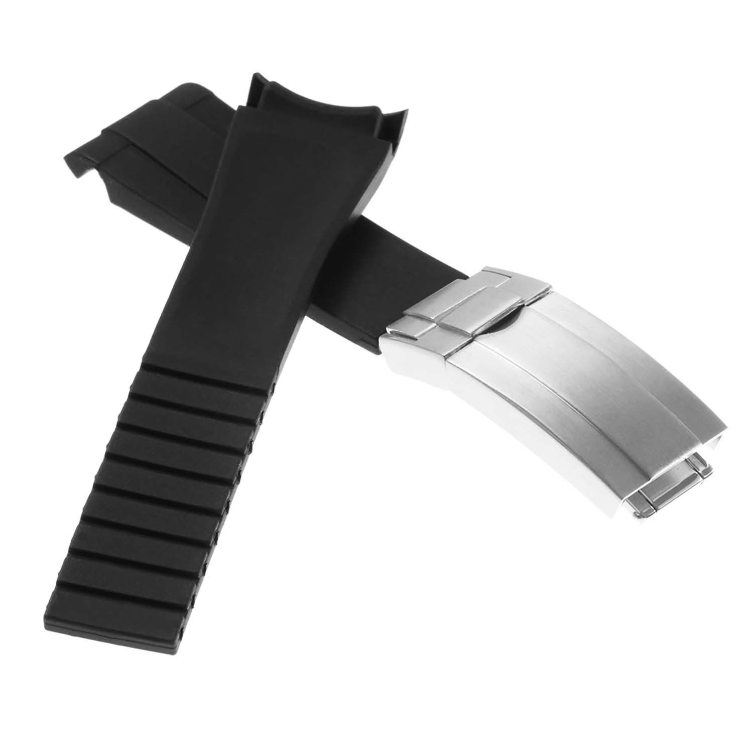 Cinturino In Silicone In Gomma In Silicone Cinturino Orologio Orologio  Rolex Oysterflex Sottomarino GMT Bracciale Da Polso 20mm Da 18,93 € |  DHgate Italy