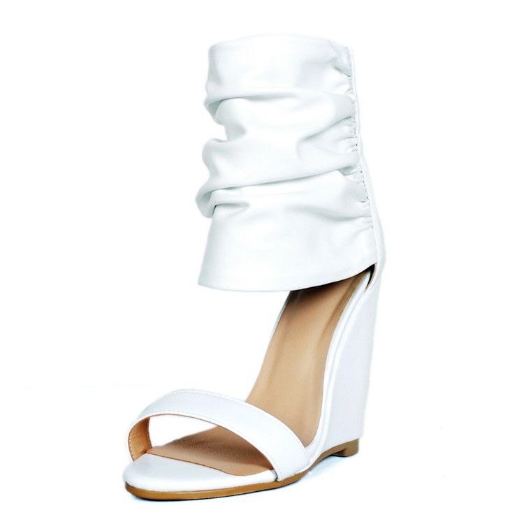 sandales talons blanches femmes