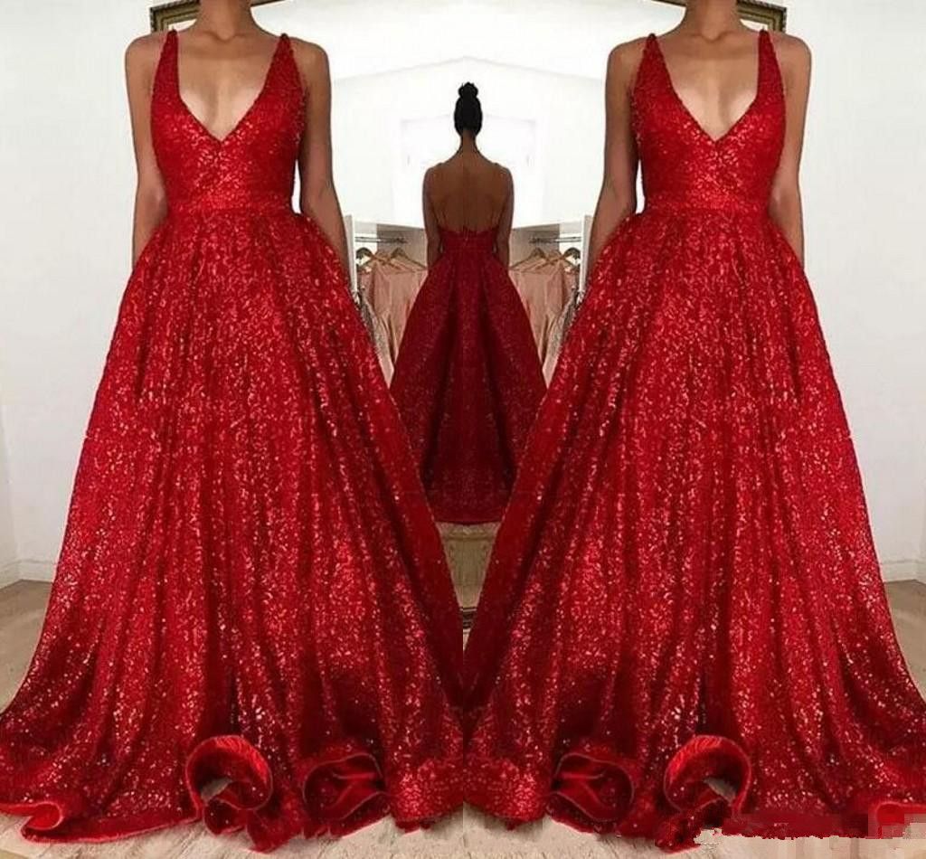 red sparkly homecoming dress