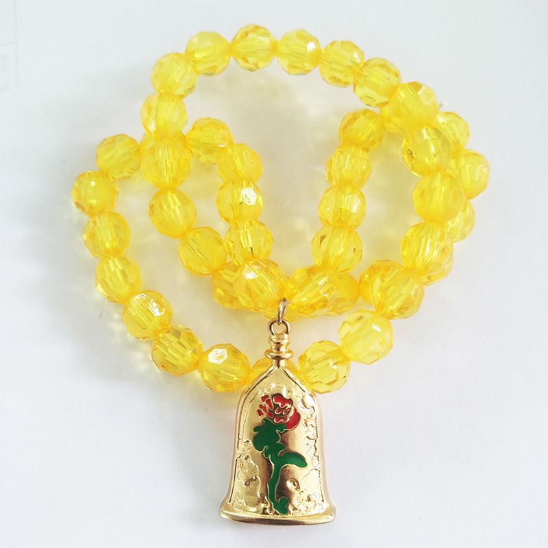 yellow crystal necklace