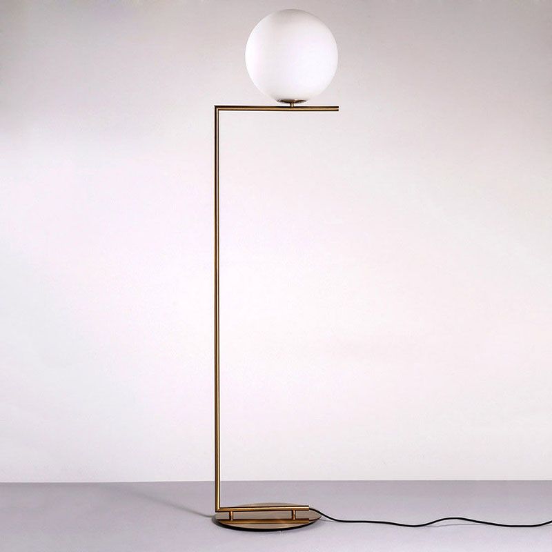white and gold floor lamp