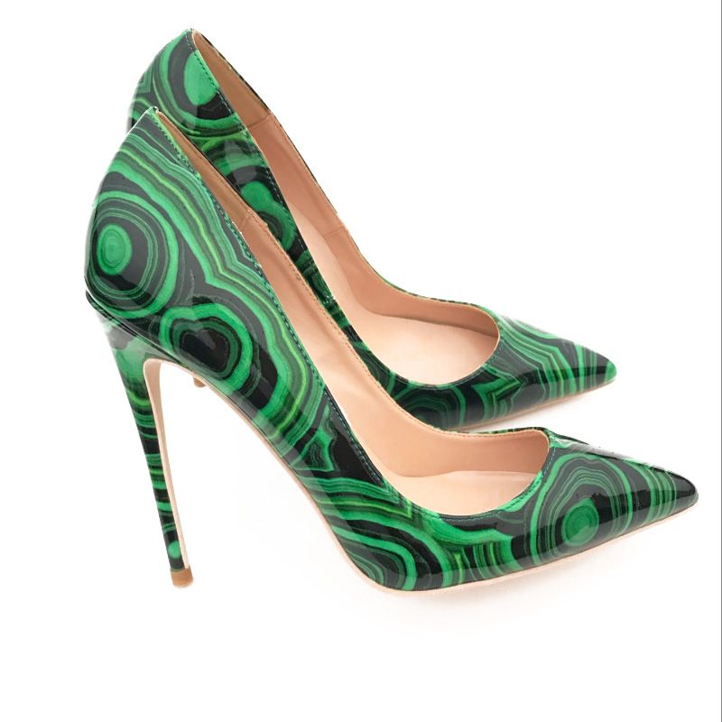 scarpe con tacco verdi