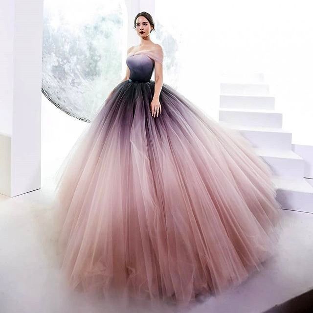 gradient ball gown