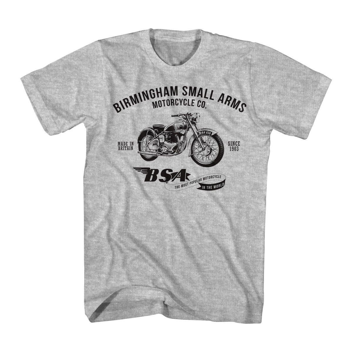 BSA Motorcycle Co Made In Britian Since 1903 Adult T Shirt BSA 650