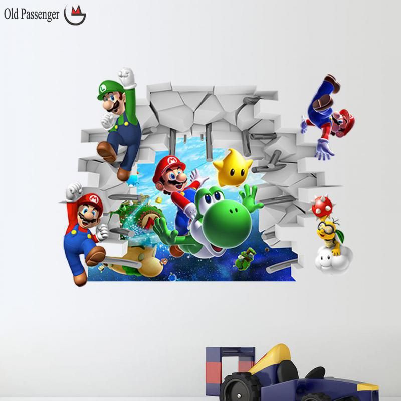 Grosshandel Alter Passagier New Super Mario Bros Boy Zimmer Kinderzimmer Kindergarten Kunst Aufkleber Wand Aufkleber Home Decor Von Toto5 4 86 Auf De Dhgate Com Dhgate