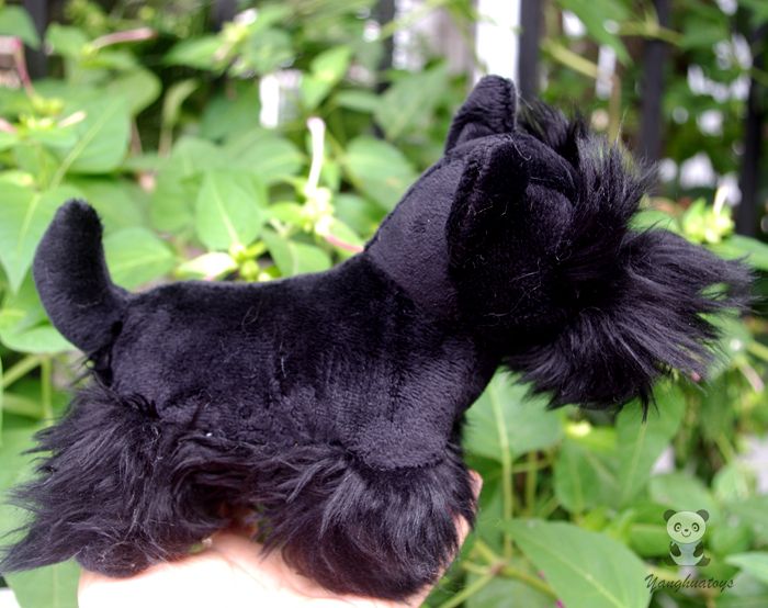 stuffed black miniature schnauzer