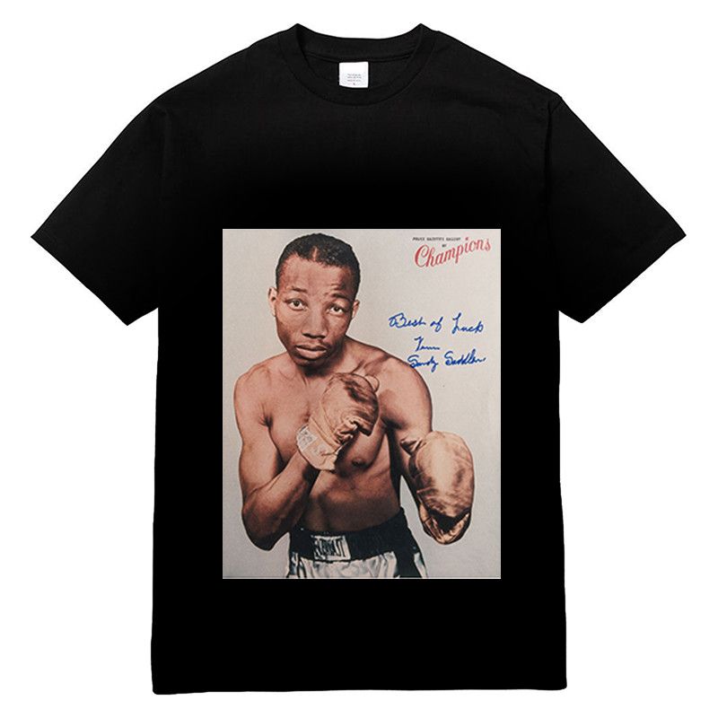 Sports Jersey Boxing T Shirt Printed Sandy Saddler Boxer Soft Cotton Black Tee Shirt For Men Boys Rapper Hip Hop Style Shirt Shirts Buy Tees From Nictimecustom 21 92 Dhgate Com