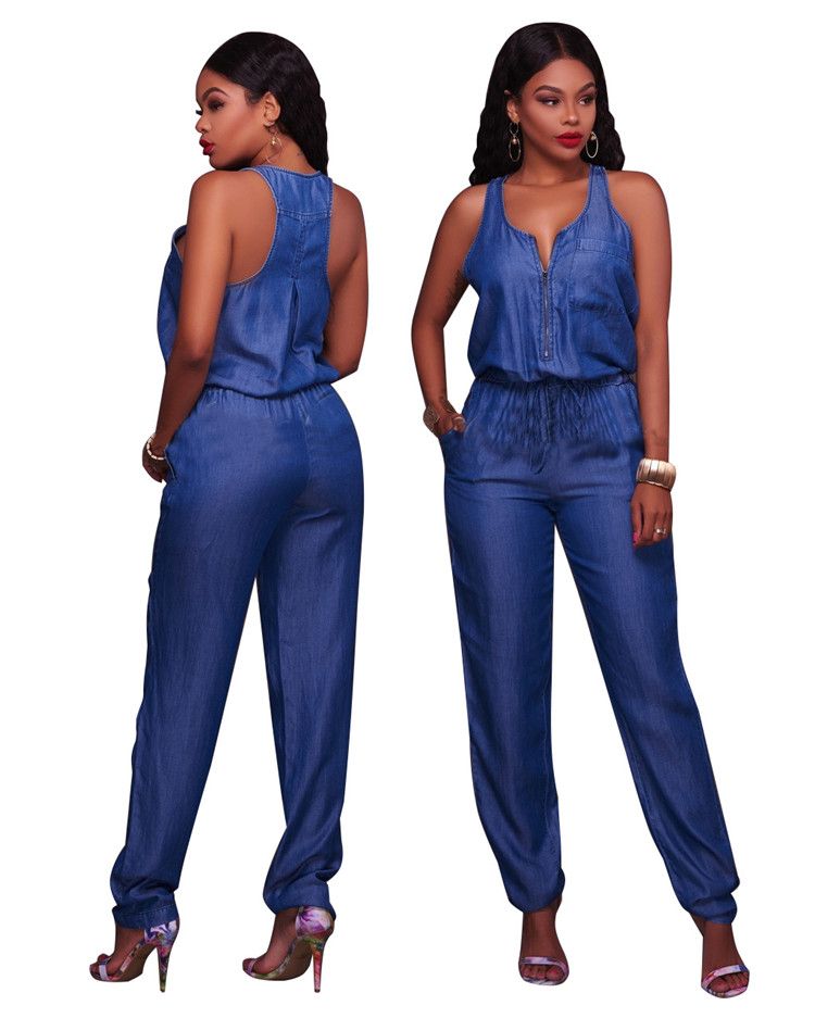 blue color jumpsuit
