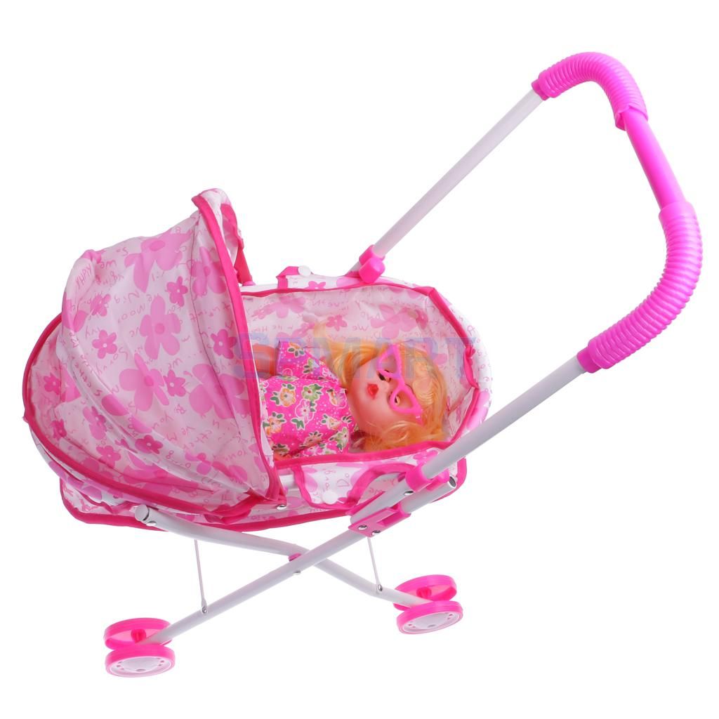 plastic baby doll stroller