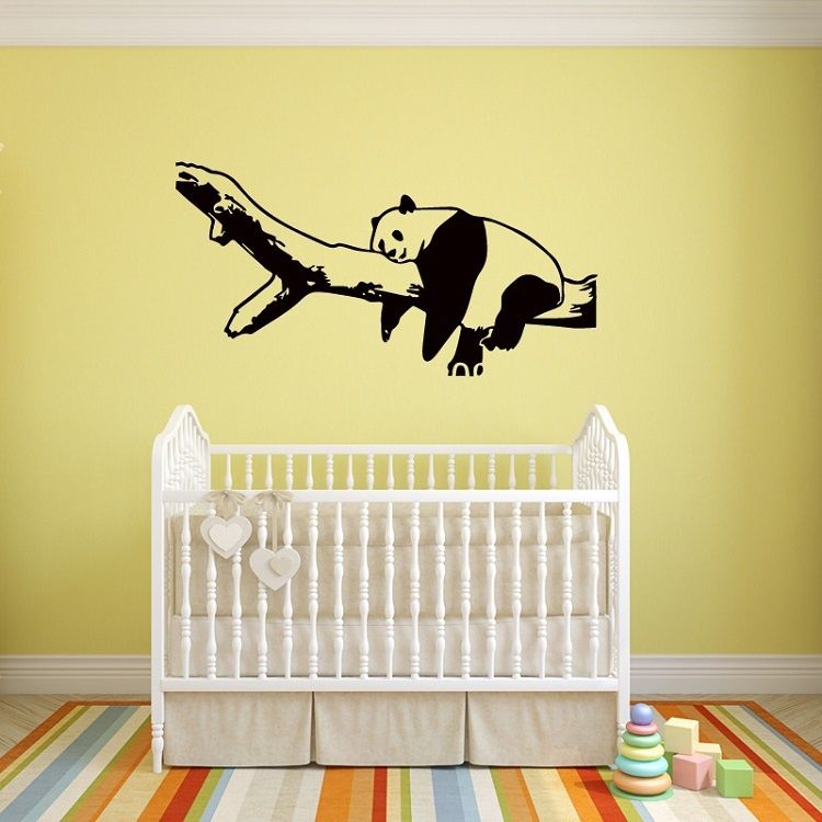 Acheter Dessin Anime Mignon Tronc Darbre Somnolent Panda Avion Stickers Muraux Etanches Pour La Decoration De La Chambre Des Enfants Chambre Chambre De 15 34 Du Onlybrand Dhgate Com