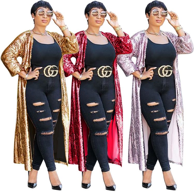long glitter cardigan