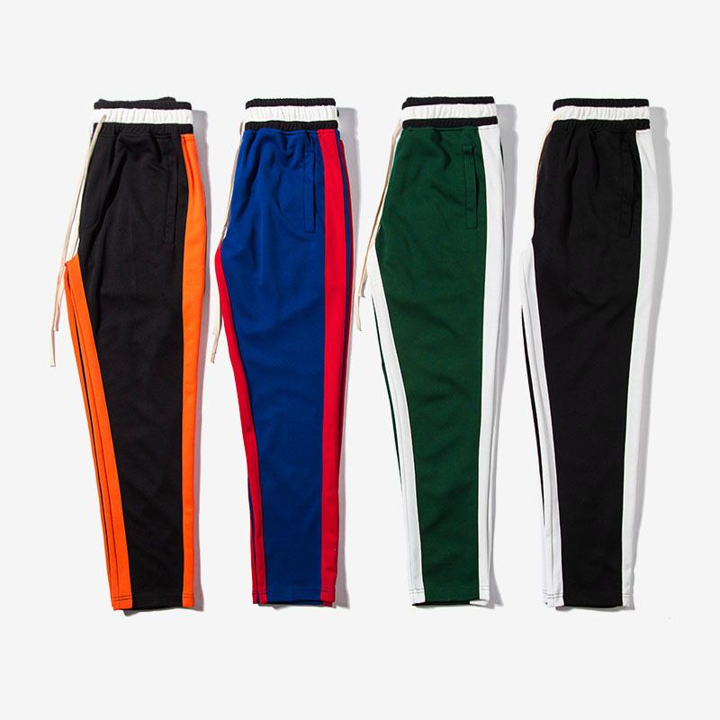 side stripe track pants mens