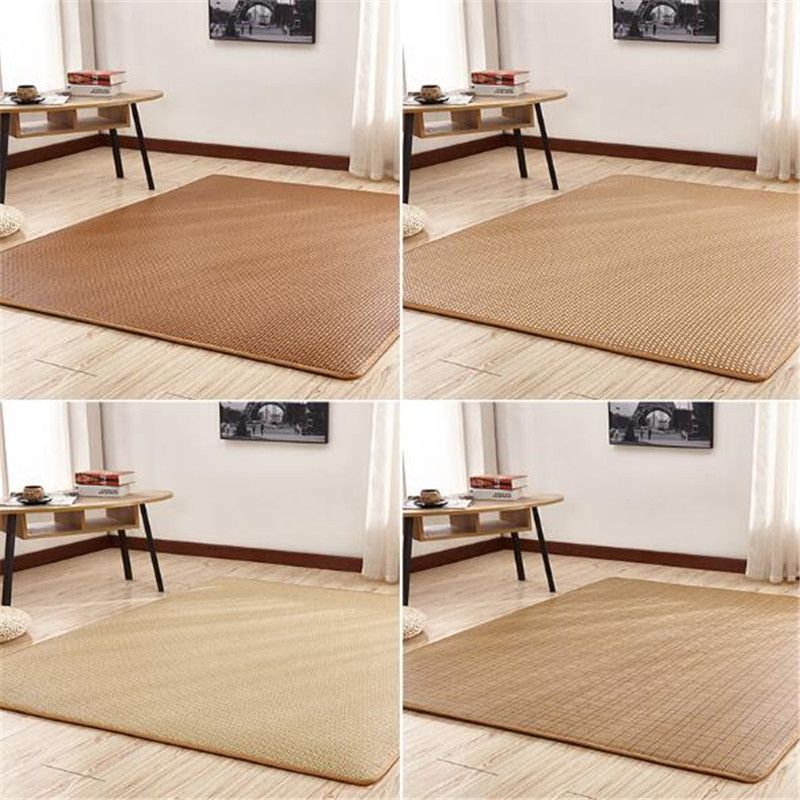 Weave Straw Mat Rattan Bamboo Weave Non Slip Rugs Wooden Floor