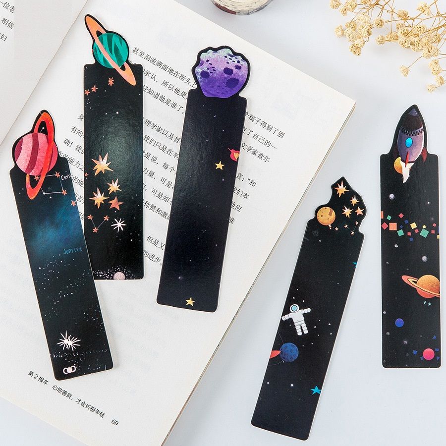 30 unids The little galaxy bookmarks Starry star Space book bookmark regalo para ni/ños Papeler/ía Oficina Material escolar marcapaginas A6960