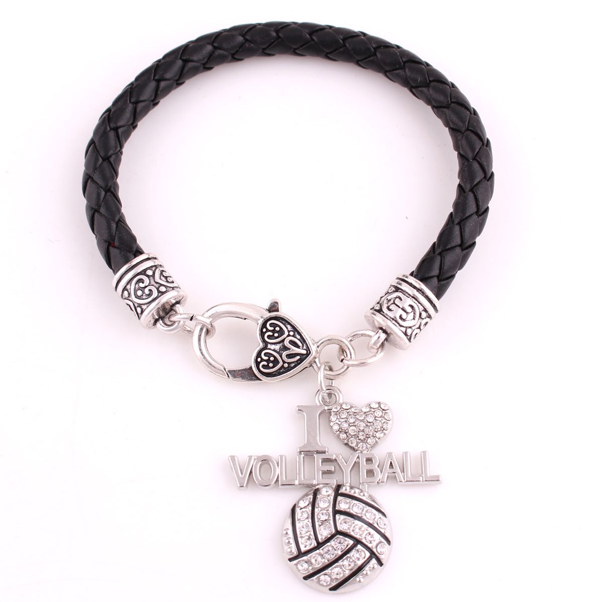 Volleyball Charm With Lobster Claw Clasp Charms for Bracelets and Necklaces